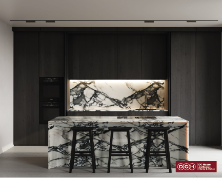 Thi công tủ bếp sang trọng và ấm cúng