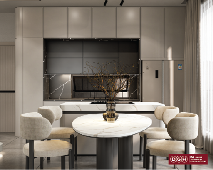 Tủ bếp chữ I sang trọng